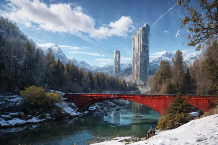 (RAW photo, 8k uhd, Analog style, Masterpiece, Best Quality, Highres:1.4), (dramatic, cinematic:1.2), BREAK,
shot of colorful hyperdetailed fantastic fantasy mysterious magic landscape, above clouds, (medieval elven fantasy (village:1.35), (steampunk:1.05) (peasant:1.15) (robots:1.1) (crowd:1.35), playing (little steampunk (girl:1.25):1.1), (farm:1.31), (lake, (river:1.14):1.15), (bridges:1.4), (waterfalls:1.35), (boat:1.4), (dock:1.1), (cliff:1.35), road, (green:1.05) valley, (flowers:1.2), (maple trees:0.65), (green:1.05) (fields:1.3), (fences:1.3), (snowy:1.17) (pines:1.1), (pink:1.0) (flowering tree:1.12):1.22), BREAK,
((mountains:1.22), (futuristic:1.15) (overgrown:1.27) (skyscrapers:1.53) (ruins:1.35), (market, water wheel, castle:1.14), (colorful houses:1.2), birds, stairs, spaceport, ((bright morning sun daylight:1.05) rainbow pure (blue:1.05) sky, glowing:1.05), starry, crescent, meteor, ((fluffy cloud:1.2), godrays, light particles:1.05), various seasons, steam, smokes:1.2), BREAK,
(photorealistic:1.2), (intricate:1.3), (light theme:1.3), (inspiring joyful atmosphere:1.2), (fabulous, fantasy, mysterious, science fiction, post-apocalypse, incredible, amazing, happy, sunny, pastoral:1.2), (hyperdetailed, absurdres:1.2), (colorful, saturated:1.4), colorful lighting, BREAK,
<lora:more_details:1>,