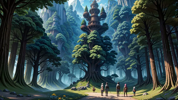 <lora:03-LCM_SDv15:1> <lora:01more_details:0.2>forest, fantasy, detailed, illustration, intricate details, mmorpg, magic world, yggdrasil