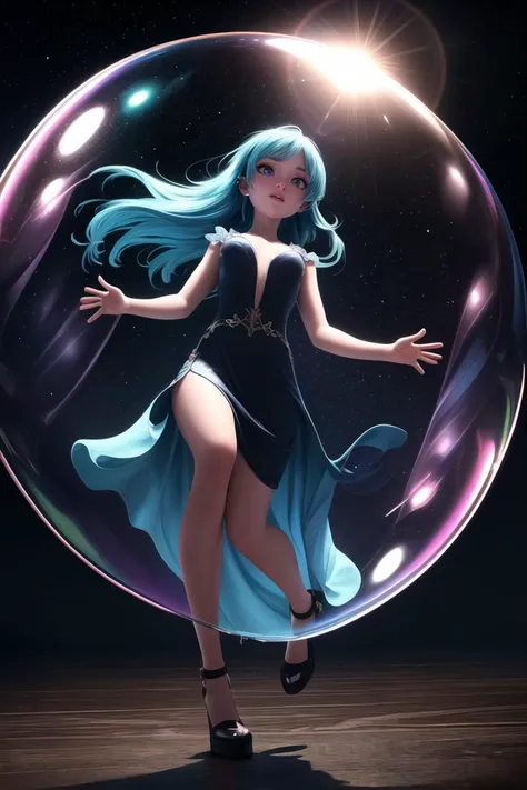 best quality,masterpiec,(((girl inside big soap bubble))),full body,on,((girl in bubble)),in the air,(((wariza in air bubble))),starry sky)),dress,(((wariza))),from afar,((girl inside bubble)),((full body inside bubble)),see-through clothes, medium hair, aqua hair,((from below)), (masterpiece:1.2), best quality, high resolution, unity 8k wallpaper, (illustration:0.8), extremely detailed face, perfect lighting, extremely detailed CG, (perfect hands, perfect anatomy), (masterpiece, best_quality, ultra-detailed, immaculate:1.3), epic, illustration, render,