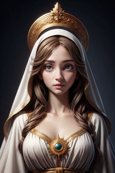 Virgin Mary, masterpiece, (super detailed), detailed face and eyes, about this plan, Bishop, period of lent, Dark, priestess, transcendence, front, Light <lora:epi_noiseoffset2:0.4> <lora:add_detail:1>, <lora:Virgin_Mary_-_Arts:0.8>