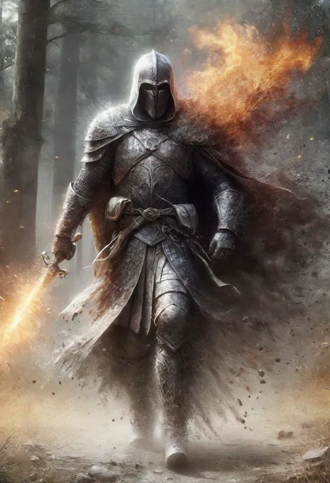 (intricate details, masterpiece, best quality:1.4) ,
J. R. R. Tolkien and Lord of the Ring style art, Vibrant, fantasy, detailed, epic, heroic, reminiscent of A Song of Ice and Fire series, a holy German Templar of the Teutonic Order) who fights against Satan, whole body visible, looking at viewer, dynamic pose
<lora:add-detail-xl:1> <lora:xl_more_art-full_v1:0.5>In the background you can see a castle ruin, the scene itself is in a horror forest.<lora:looking_at_viewer:2>