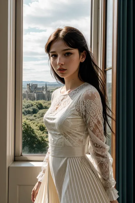 photo of (futuraalice14120v5:0.99), a woman, (((walking in a castle))), modelshoot style, (extremely detailed CG unity 8k wallpaper), photo of the most beautiful artwork in the world, professional majestic (photography by Steve McCurry), 8k uhd, dslr, soft lighting, high quality, film grain, Fujifilm XT3 sharp focus, f 5.6, High Detail, Sharp focus, dramatic, ((wearing queen_dress)) (looking at viewer:1.2), (detailed pupils:1.3), (natural light), (((medium-long shot:1.2)))