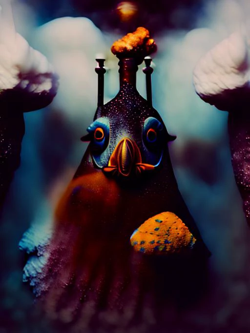 (a distillation of chuffing puffin smoking from a hookah pipe on a floating glacier:1.3), Alice in wonderland style, 3d, vray, realism (<lora:GPTS3 animals_258424:1>:1.5) <lora:15NEIGHBORS:.5> <lora:Pixel Sorting v1:1> <lora:Unoriginal_88:1> <lora:weird:1> <lora:VectorUnicorns:1>