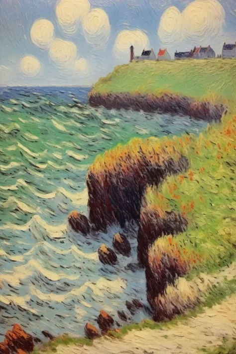 <lora:Maxime Maufra Style:1>Maxime Maufra Style - Seaside scenery Monet style