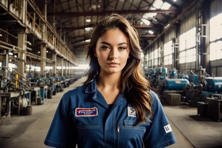 the most female ever,21 year old, <lora:EleonoraV2:0.4>,industrial factory