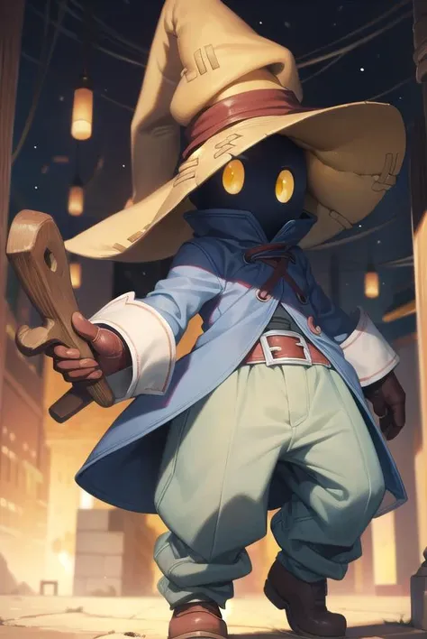 viviornitier, <lyco:viviornitier-lyco-nochekaiser:1>,
vivi ornitier, baggy pants, belt buckle, blue coat, boots, brown footwear, brown gloves, buckle, coat, gloves, hat, hat belt, high collar, pants, striped, striped pants, wizard hat, yellow eyes, yellow headwear,
BREAK ,
BREAK looking at viewer, full body,
BREAK outdoors,
BREAK <lyco:GoodHands-beta2:1>, (masterpiece:1.2), best quality, high resolution, unity 8k wallpaper, (illustration:0.8), (beautiful detailed eyes:1.6), extremely detailed face, perfect lighting, extremely detailed CG, (perfect hands, perfect anatomy),