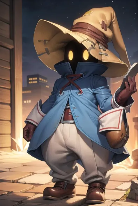 viviornitier, <lyco:viviornitier-lyco-nochekaiser:1>,
vivi ornitier, baggy pants, belt buckle, blue coat, boots, brown footwear, brown gloves, buckle, coat, gloves, hat, hat belt, high collar, pants, striped, striped pants, wizard hat, yellow eyes, yellow headwear,
BREAK ,
BREAK looking at viewer, full body,
BREAK outdoors,
BREAK <lyco:GoodHands-beta2:1>, (masterpiece:1.2), best quality, high resolution, unity 8k wallpaper, (illustration:0.8), (beautiful detailed eyes:1.6), extremely detailed face, perfect lighting, extremely detailed CG, (perfect hands, perfect anatomy),