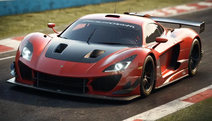 3d render photorealistic sports car racing