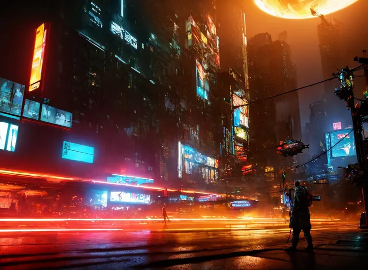 (masterpiece:1.2),best quality,high resolution,unity 8k wallpaper,(illustration:1),sci-fi style,City,Spaceship,Huge city,Night,Neon Light,Cyberpunk,
