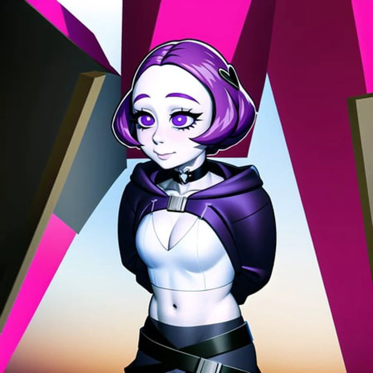 neon violet, small pupils, wide eyes,
masterpiece, ultra hd, absurdres, best quality,
white skin, white body, pale skin,
face