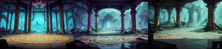 (otherworldly, otherworldly atmosphere, otherworldly appearance), highly insanely detailed, masterpiece, top quality, best quality, highres, 4k, 8k, RAW photo, 
((ancient egyptian theme:1.2)), Hong Kong structure, building, structure, taiwan, korean, 
swirling energy, 
tentacle, 
(underwater), 
reflection, reflective floor, 
abandoned building, overgrown with vegetation, [volumetric fog], cinematic lighting, colorful, colourful, 
(long_hair, long hair, random colors hair, glowing hair, hair over one eye, long messy hair), 
(eyelashes, eyeliner, eyeshadow, eyelashes, long eyelashes), 
collar, earrings, jewelry, necklace, armlet, 
high-heels, 
nsfw, 
cleavage, perfect female body, makeup, 
action pose, 
drunk, biting, 
dawn, 
zhantai, pillar, purple fire, glowing, vines, indoors, column, <lora:ç«çæ¸¸ææ½å¡_ç«å°èæ¯v1.0:0.6>, (fantasy world)