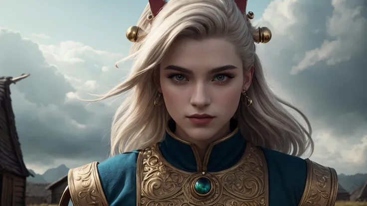 best quality, masterpiece, of a male, dressed as a Jester, with bells and colorful clothes, with platinum hair, with a male Dreadlock mohawk hairstyle, wearing a halo, close-up, fighting, In a hidden saxon village in the clouds, inhabited by winged people,, realistic, concept art, cinematic, volumetric lighting, highly detailed, 8k with cat american curl ultradetialed character with perfect face,detailed skin,(ultrasharp:1.3),(masterpiece:1.1),best quality AS-YoungV2,(photorealistic:1.2),ultrarealistic,realistic ultradetailed character,4k perfect quality,<lyco:GoodHands-beta2:1>Magnificent,Imperceptible detail,Intricately designed,