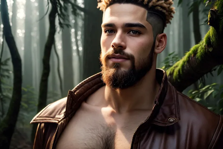 an awarded profesional photography of (1man:1.3) wizard with Hazel eyes with male Afro with a bold voluminous shape hairstyle hairstyle and classic beard in Currant Blonde color, he is aircraft maintenance technicians smile, Balancing on a fallen log in a misty forest, she becomes one with the ethereal surroundings in water ,(epic scene:1.3),ultradetialed character with perfect face,detailed skin,(ultrasharp:1.3),(masterpiece:1.1),best quality,(photorealistic:1.2),ultrarealistic,realistic ultradetailed character,4k perfect quality, <lyco:GoodHands-beta2:1> by Mark Fearnley Side Lighting camera angle from below and wide shot Magnificent,Imperceptible detail,Intricately designed, (perfect quality face:1.5) hyper-detailed complex, insanely detailed, detailed clothes, detailed skin, detailed body, , 1man, realistic lights, realistic shadows, profesional photo