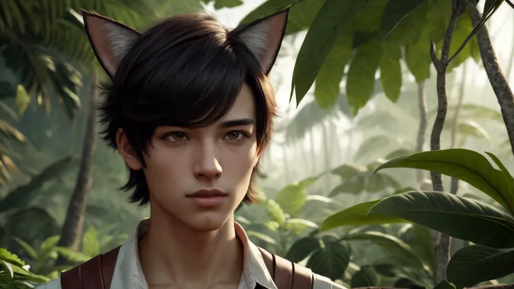 best quality, masterpiece, of a male, dressed as a Scholar, with black hair, with a male Mohawk with brightly colored spikes hairstyle, wearing a helmet, portrait, jumping, In a dense jungle with plants that glow in the dark and trees that touch the sky,, realistic, concept art, cinematic, volumetric lighting, highly detailed, 8k with cat american bobtail ultradetialed character with perfect face,detailed skin,(ultrasharp:1.3),(masterpiece:1.1),best quality AS-YoungV2,(photorealistic:1.2),ultrarealistic,realistic ultradetailed character,4k perfect quality,<lyco:GoodHands-beta2:1>Magnificent,Imperceptible detail,Intricately designed,