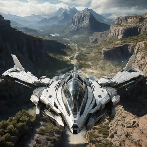 <lora:LoHa_FutSpacecraftV2:0.8> masterpiece, highly detailed photorealistic 8k raw photo, best cinematic quality, volumetric lighting and shadows, ftspcft, cutting-edge design, showcasing sleek lines, advanced features, innovation, futuristic cityscape, Extreme close-up, large wings, futuristic cockpit