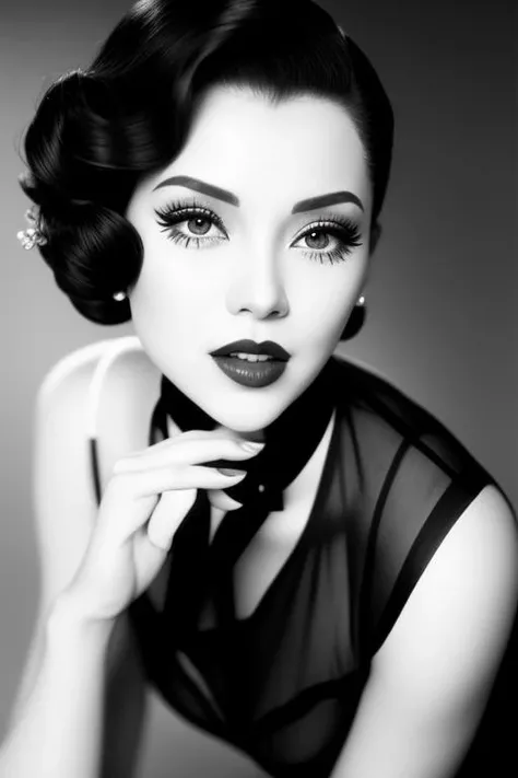 Photo noir et blanc et darkblue, une sublime femme aux yeux bleus, une peau impeccable, tir à moitié du corps, tenant une rose sombre bleutée, style de photographie fantaisiste, capturé avec un appareil photo Arriflex 35BL utilisant des objectifs Canon K25, Cinématique, Éclairage dramatique, Extrêmement clair, masterpiece surréaliste à couper le souffle, photographie monochrome, noir et blanc et bleu.
