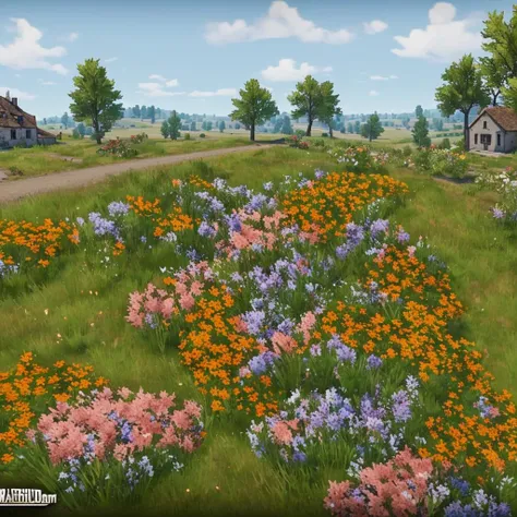 [warthunder] a small villa in the countryside with beautiful flowers and trees