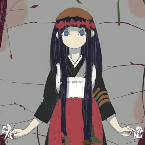 <lora:naniyattemoumakuikanai:1>, 

asmiyoukai,

full body, 

<lora:avas_jun_07-03--tsukumizu_yuu_005-095--ham_rifl_09-01:1>, 1girl, apron, bangs, black dress, brown hair, closed mouth, collared dress, dress, fingernails, flower, frilled apron, frills, grey eyes, highres, holding, holding flower, leaf, lips, long hair, long sleeves, maid, maid apron, maid headdress, orange flower, orange rose, rose, simple background, sleeve cuffs, solo, tan background, twitter username, upper body, white apron, white headdress, yuum1709