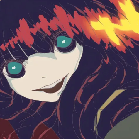 <lora:naniyattemoumakuikanai:1>,
asmiyoukai,
above waist portrait beautiful cute anime young woman, Fiery firework ignites black background, sending flickering aesthetic firefly ashes towards viewer, happy smile