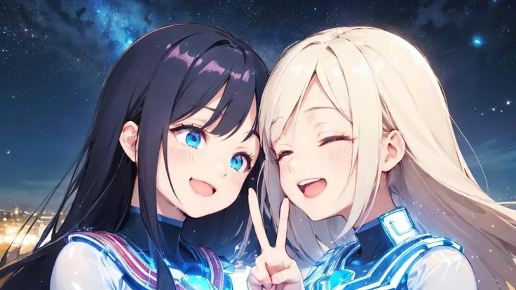 masterpiece, best quality, high resolution 8K, realistic texture, (stunning face, symmetrical clear eyes, detailed eyes and face, detailed body, shiny skin, detailed skin),
ultragirl, ultraman bodysuit <lora:Ultragirl-Lora12-Blue:1>
5girls, yuri, multiple colored hairs, random heroine clothes, random cute faces, game heroines, super happy smiling, open mouth, closed eyes, group shot, zoom camera, peace sign, happy end, starry sky,
strong crisp, extremely detailed, artistic, cinematic, complex, color, cool, very inspirational, highly saturated colors, light, epic composition, magical atmosphere, professional, winning, vivid, beautiful, emotional, pretty, enhanced, gorgeous, creative, attractive, romantic, best, dramatic, perfect
.