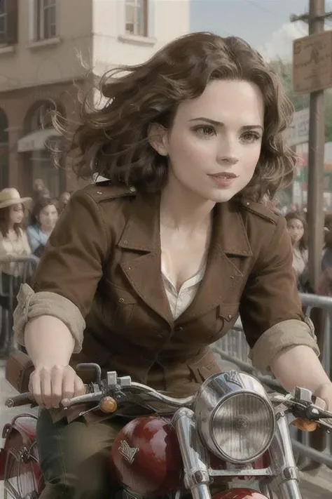 <lora:Hayley Atwell:.7> "Hayley Atwell", riding