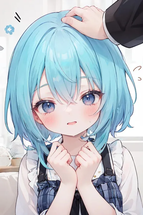 ARONA \(blue_archive\), being pat by viewer, headpat pov