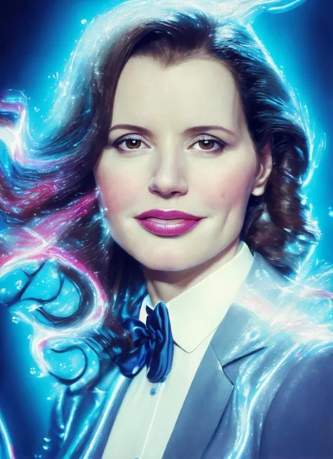 portrait of sks woman in tuxedo, (perfect eyes), energetic and colorful streams of light (photo, studio lighting, hard light, sony a7, 50 mm, matte skin, pores, concept art, colors, hyperdetailed), with professional color grading, soft shadows, bright colors, daylight, <lora:locon_geena_v1_from_v1_64_32:1.3>