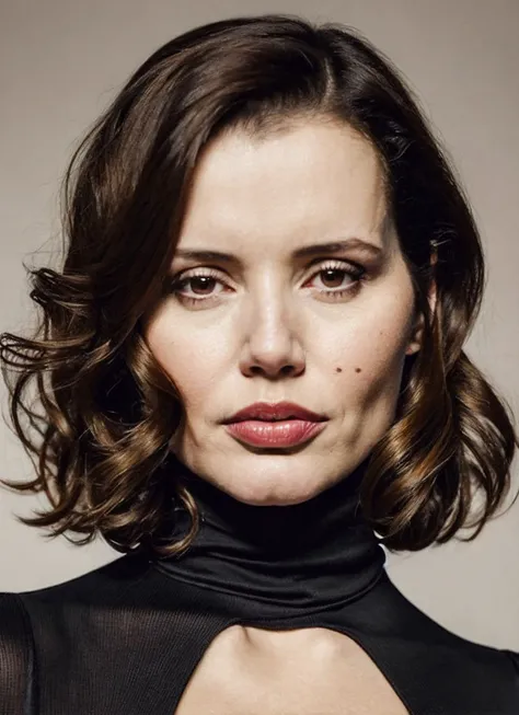 A stunning intricate full color portrait of (sks woman:1), wearing a black turtleneck, epic character composition, by ilya kuvshinov, alessio albi, nina masic, sharp focus, natural lighting, subsurface scattering, f2, 35mm, film grain, <lora:locon_geena_v1_from_v1_64_32:1.3>