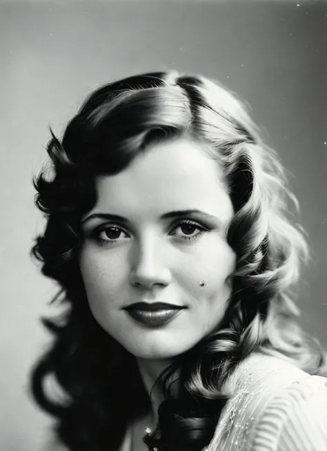 A 1930s professional photograph of sks woman, ((detailed face)), (High Detail), Sharp, 8k, ((bokeh)), <lora:locon_geena_v1_from_v1_64_32:1.3>