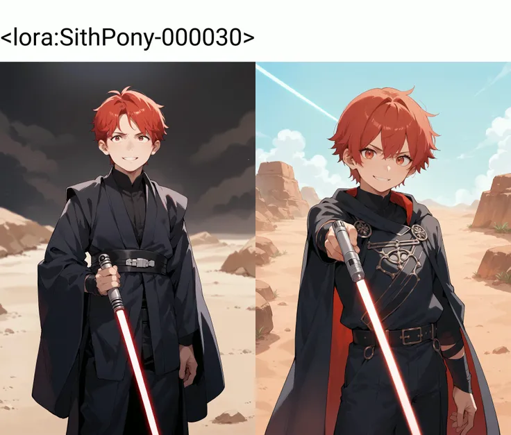 score_9, score_8_up, score_7_up, score_6_up, score_5_up, source_anime.anime coloring,1boy,young,red hair,posing,sexy,smiling,on desert,desert planet,lightsaber
sith outfit,sith robes,male
,<lora:SithPony-000030>