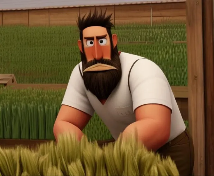 a beared man, farmer