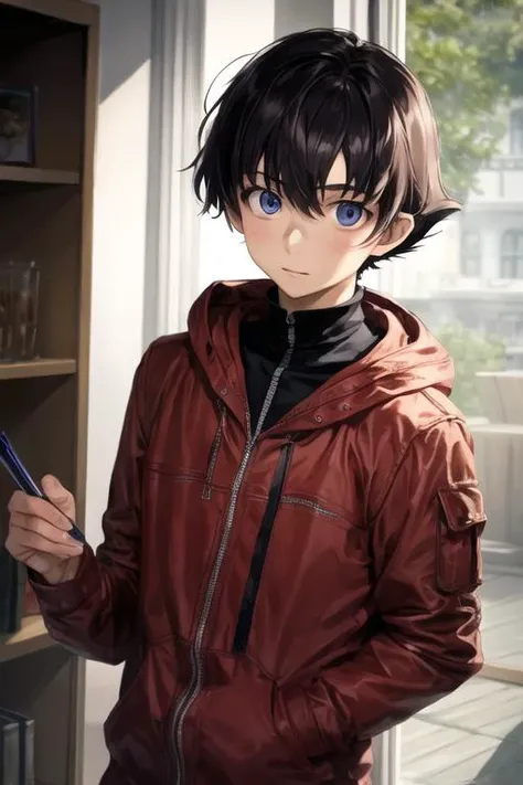 masterpiece, best quality, high quality, 1boy, solo, male focus, looking at viewer, upper body, <lora:yukiteru_amano:0.74>, yukiteru_amano, , ,