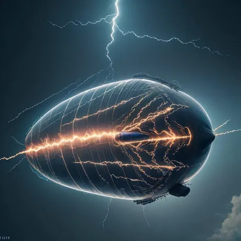 DonMl1ghtning dirigible, hyper detailed, intricate <lyco:DonMl1ghtning:0.6>, RAW candid cinema, remarkable color, ultra realistic, shot with cinematic camera