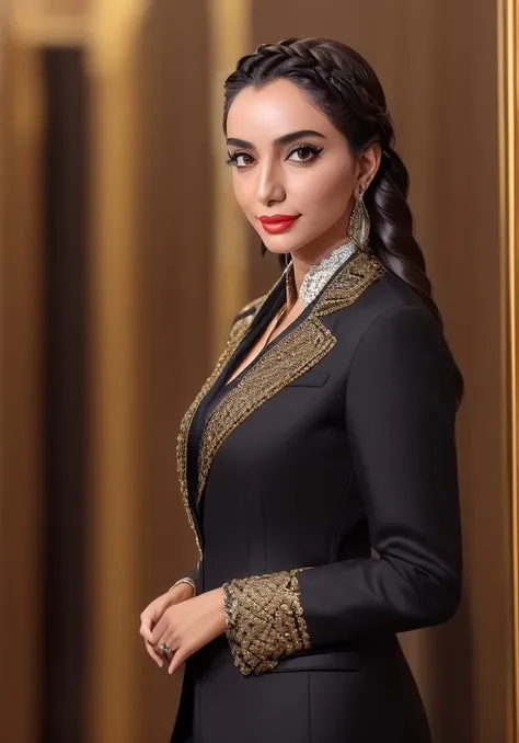 (sightly) suspicious  oyku_gurman in (designer wear|king costume|suit with blazer),portrait,intricate detail,(braided bangs,( jaw clip):1.2,arms behind back,at postmodernism,in (Cairo, Egypt|cave),night,brow powder,(skin details:1.3),(skin pores:1.3),art by  (Al Capp),Nikon F2 Camera,
<lora:more_details:0.8>,<lora:oyku_gurman-000007:0.8>,