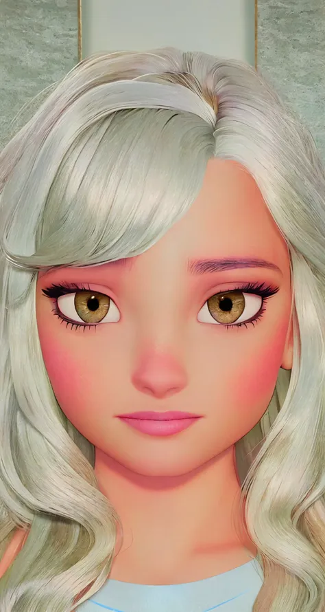 yael bar zohar face, realistic, brown eyes, blond hair, lips, long hair, centered, looking at viewer, wearing Silver shirt, 
masterpiece, professional, white hair, camouflage, wondering,
closeup, (rickety:0.9), [cartoon, drawing, anime :realistic, real life, hyper realistic:0.30],
 <lora:yael_bar_zohar_1.0:1>