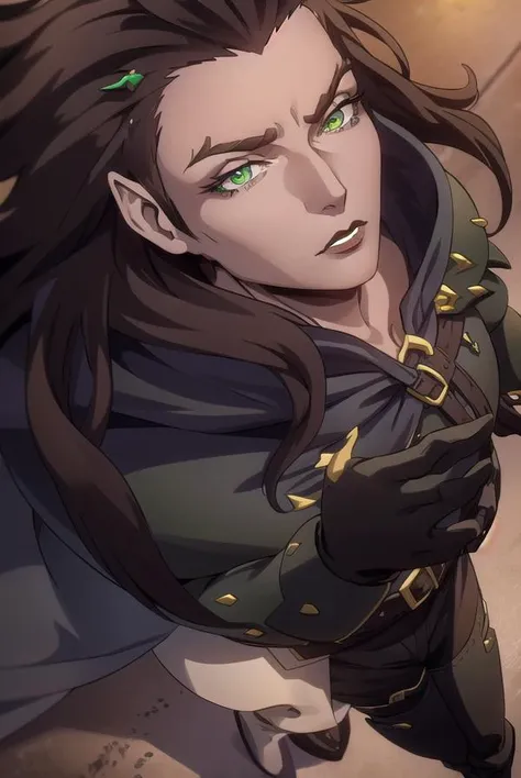 striga, <lyco:striga-lyco-nochekaiser:1>,
striga, long hair, black hair, (green eyes:1.5), makeup, lipstick, blue cape, black lips,
BREAK gloves, boots, belt, cape, armor, torn clothes,
BREAK looking at viewer, full body,
BREAK outdoors,
BREAK <lyco:GoodHands-beta2:1>, (masterpiece:1.2), best quality, high resolution, unity 8k wallpaper, (illustration:0.8), (beautiful detailed eyes:1.6), extremely detailed face, perfect lighting, extremely detailed CG, (perfect hands, perfect anatomy),