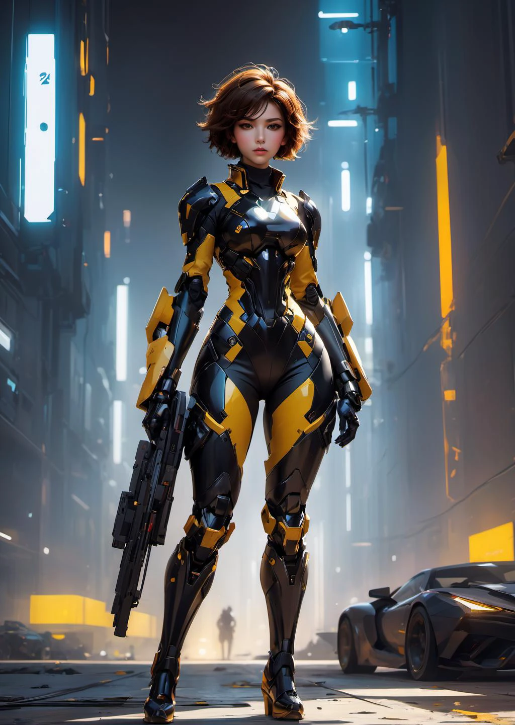 1girl, (perspective , from above, wide angle)
surreal mecha core, minimalistic, detailed , realistic,
cleavage
shadow, dramatic lighting
dystopia, grungy, industrial, messy short hair, science-fiction
( 8k art by Benedick Bana , )