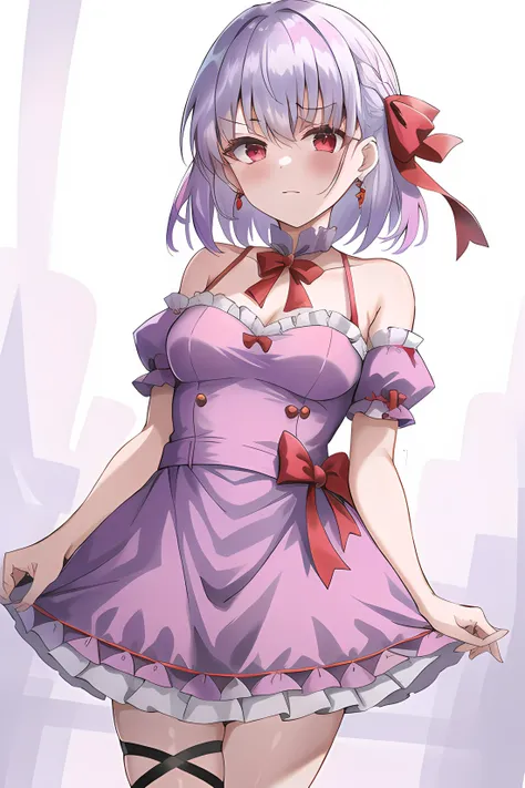 kama \(fate\), 1girl, masterpiece, absurdres, highres , red eyes, white hair, short hair, <lora:kama:0.3>