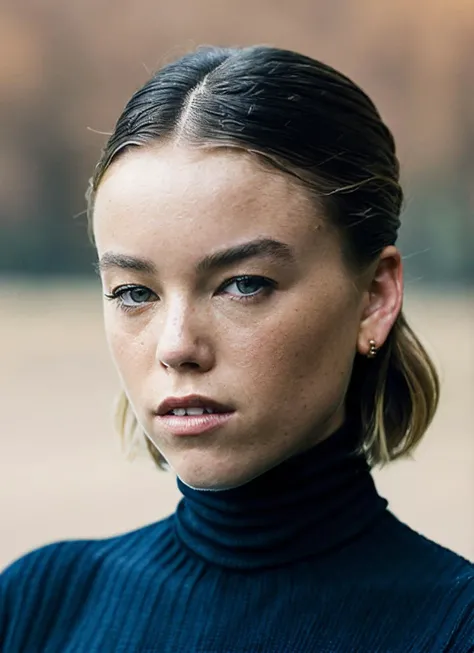 (CR-Bridg3tFonda-summer4love263:0.9), closeup photo of woman, grey background, (slick undercut hair:1.0), (oiled shiny skin:1.0),
8k UHD highres, high quality, rim light,