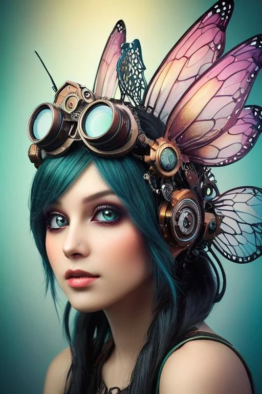 photography of a cute and creepy fairy, perfect face, intricate details, realism, colorful cyberpunk <lora:ste4mpunk:0.8> ste4mpunk