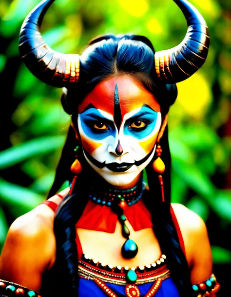Less Fortunate Natives Find Enhanced Soveriegnty of artistic makeup exotic beauty Horned beast Cheerful demeanor