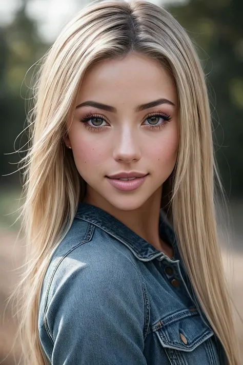 photo of beautiful (charlyj0rdan-130:0.99), a woman in a (rural:1.1), perfect hair, wearing (jeans:1.2), modelshoot style, (extremely detailed CG unity 8k wallpaper), professional majestic (photography by tim walker:1.1), (Fujifilm X-H2S Mirrorless Camera), 24mm, exposure blend, hdr, faded, extremely intricate, High Detail, Sharp focus, dramatic, soft cinematic light, (looking at viewer), (detailed pupils), cute smile, 24mm, 4k textures, soft cinematic light, adobe lightroom, photolab, elegant, ((((cinematic look)))), soothing tones, insane details, hyperdetailed, low contrast, sfw, (colorful), vivid