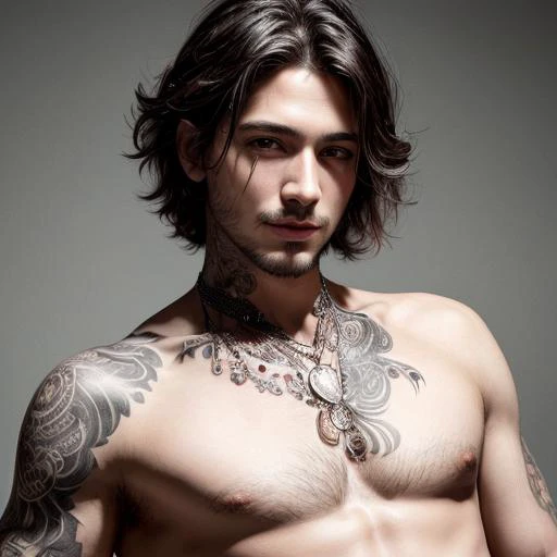 man, boy, masculine, ((Best quality)), ((masterpiece)), ((highly intricate details)), unique face, european face, [goth, gothic], (nsfw, nude), flirting, sensual smiling, allure, seductive, unique face details, looking at player, ((full body)), rich shadows, shallow depth of field, sparkling bokeh, exquisite details, high-resolution, (HIGH-RESOLUTION RAW photo), (realistic, hyper-realistic:1.3), pristine, intricately detailed, flamboyant masterpiece, ultra-high definition, high resolution, (optimal illustration), (impeccable shadow), <lora:more_details:1>