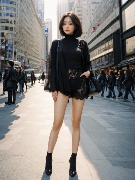 [Beautiful girl in the city with interesting modern outfit], (full body:1.4) with detailed skin (highly detailed), dramatic pose, interesting composition, natural illumination, rich shadows, shallow depth of field, realistic bokeh, exquisite details, high-resolution, 35mm film, timeless elegance, 35mm photography, natural blurry, (HIGH-RESOLUTION RAW photo), (realistic, hyper-realistic:1.3), pristine, intricately detailed, flamboyant masterpiece, ultra- high definition, high resolution, (impeccable shadow), <lora:FilmVelvia2:1>, <lora:more_details:1>