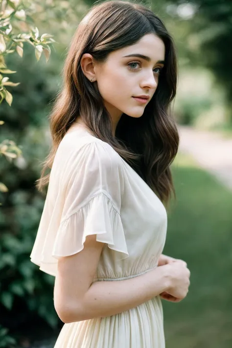NataliaD_SoloTI_v1,
(In a delicate, understated outfit with soft, muted fabrics and minimal accessories, paired with a quiet, thoughtful expression and gentle, unassuming demeanor, for a look of subtle grace), (Amidst the tranquil, intimate settings of quiet, sun-dappled gardens and cozy, shadowed corners, where the stillness and whispering winds create an atmosphere of serene calm and gentle introspection:1.3), (subtle:1.3),(analog, cinematic, pastel tones, soft lighting, delicate compositions, cinematic shot:1.3),
<lora:add_detail:0.6> epiCPhoto, PA7_Portrait-MCU,