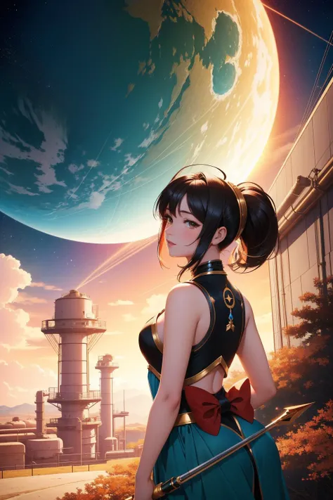 1girl, [ (art by Irma Stern:1.3) and (Ohara Koson:1.0) :6], 8k Octane render, fairy tale, landscape of a ([Steppe|North Macedonia]:1.3) from inside of a Oil refinery, it is very Angular and 1940'S, fall fauna and Planet Saturn in background, Spring, Graphic novel, Proud, New Wave Art, cinematic lighting, 50mm, Oversaturated, Planet Uranus, Dota style, highly detailed, Best quality, DOTA, cinemascope