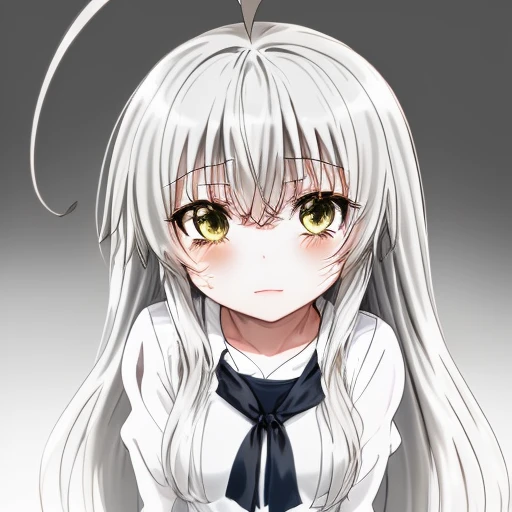 <lora:Nyaruko:1>, 1 girl; silver hair, long hair, masterpiece,  ahoge, haiyore! nyaruko-san, cute, crying, sad,