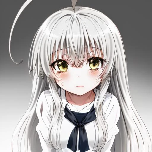 <lora:Nyaruko:1>, 1 girl; silver hair, long hair, masterpiece, ahoge, haiyore! nyaruko-san, cute, crying, sad,