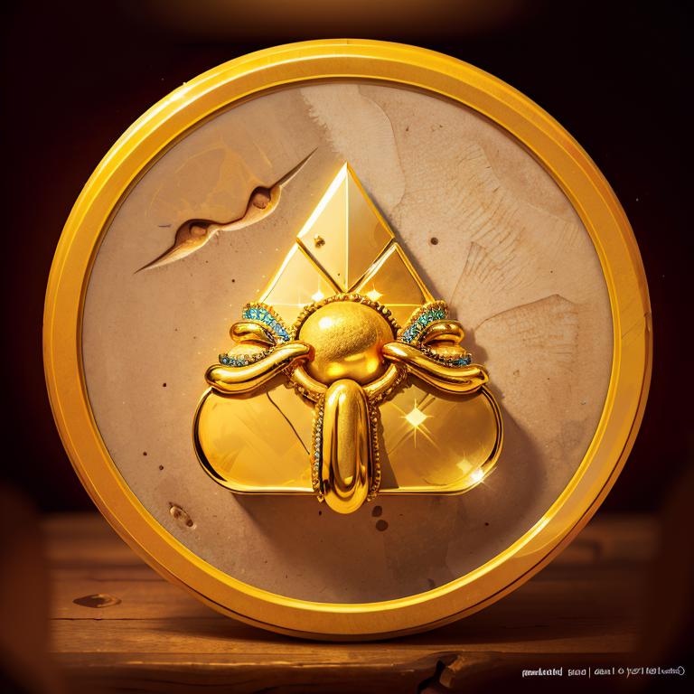 A close up of a gold clock with a bird on it - SeaArt AI