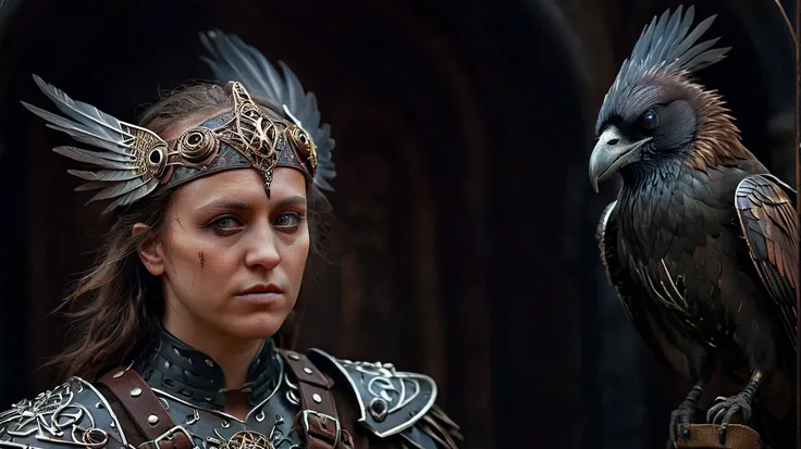 <lora:CulturePunkAI_2:0.6>(CeltPunkAI), male, solo, lineart, Painstaking Attention To Details BREAK portrait, solo, half shot, looking down, detailed background, detailed face, (renaissance theme:1.1), glowing eyes, raven-warrior, harbinger of the raven-queen, dark feathers, wearing tattered leather armor, dark ornate amulet, mournful, dark folded feathered wings, standing, feather themed symbolism, black sails in background, dusk, dark shadows, eerie atmosphere BREAK <lora:EnvyDynamicPoseXL01:1> <lora:SDXL_Dices_Mega_Detail_v1:1.0>